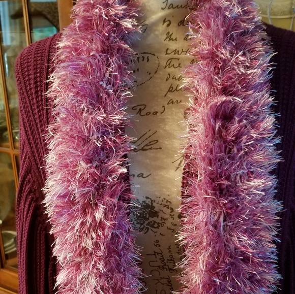 HANDMADE  Acrylic Scarf 60" long - Picture 2 of 3